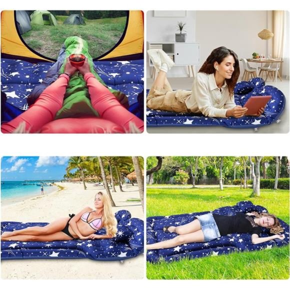 Air Mattress Camping Bed Cushion Pillow, Inflatable, Car Portable Bed Back Seat - Picture 2 of 6